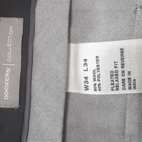 A grey pair of dress slacks made by dockers size 34/34 - Picture 4 of 6